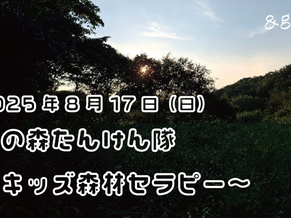 子どもと一緒に参加しよう！夜の森たんけん隊~キッズ森林セラピー